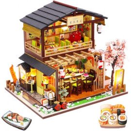 Spilay DIY Dollhouse Miniature with Wooden Furnitu..