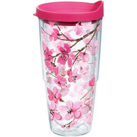 Tervis Sakura Japanese Cherry Blossom Made in USA Double Walled Insulated Tumbler Travel Cup 